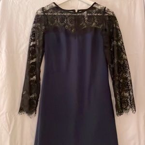 ✨Xhilaration - Women’s Navy & Black Long-sleeve Lace Dress - Size XS